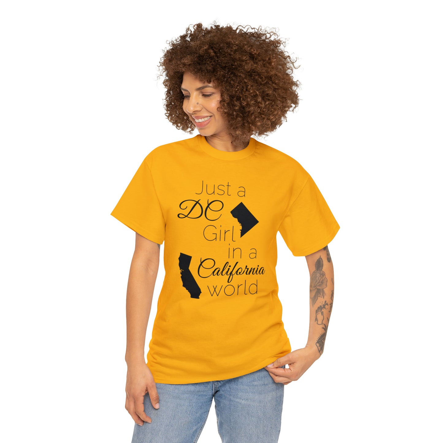 Just a DC Girl in a California World Unisex Heavy Cotton Tee