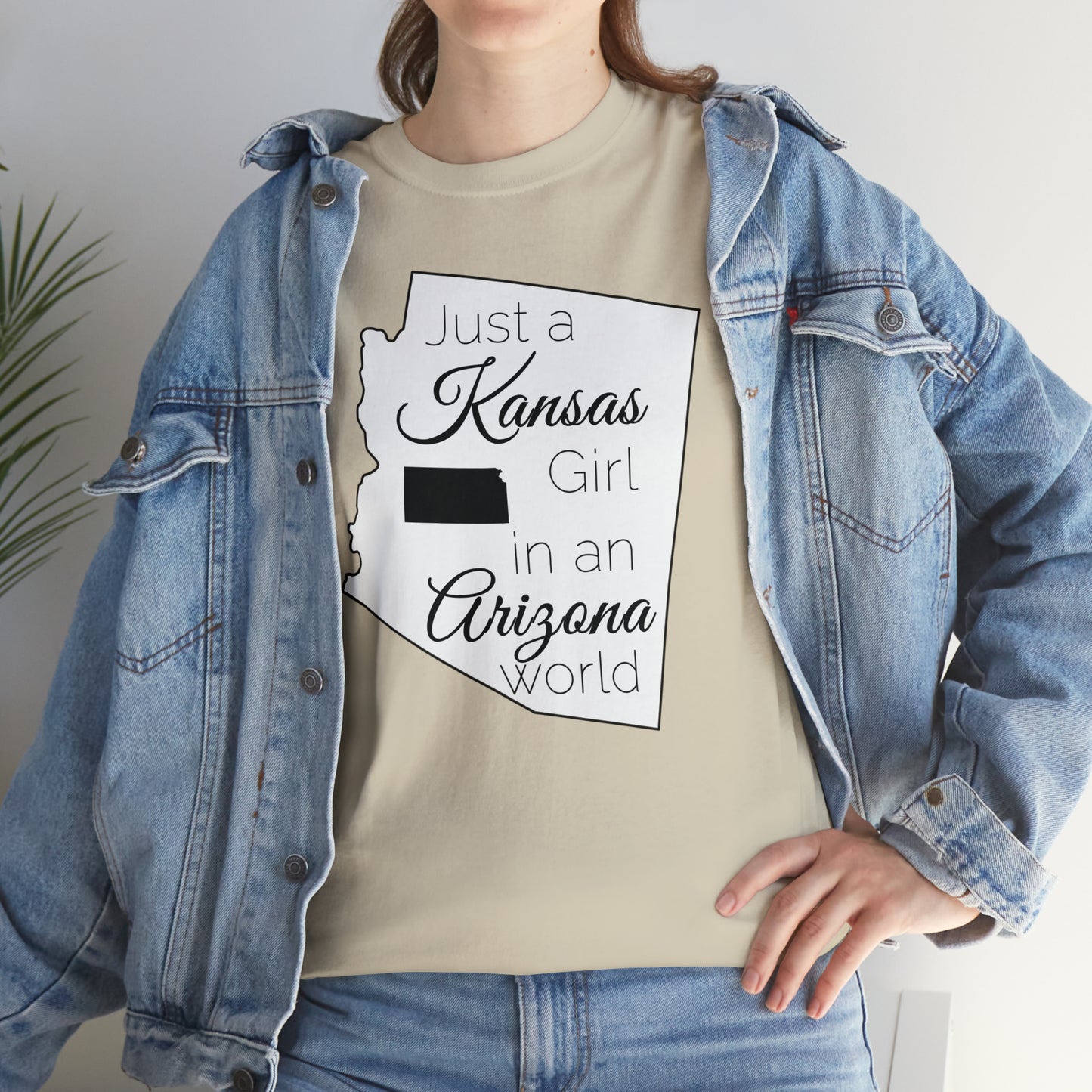 Just a Kansas Girl in an Arizona World Unisex Heavy Cotton Tee
