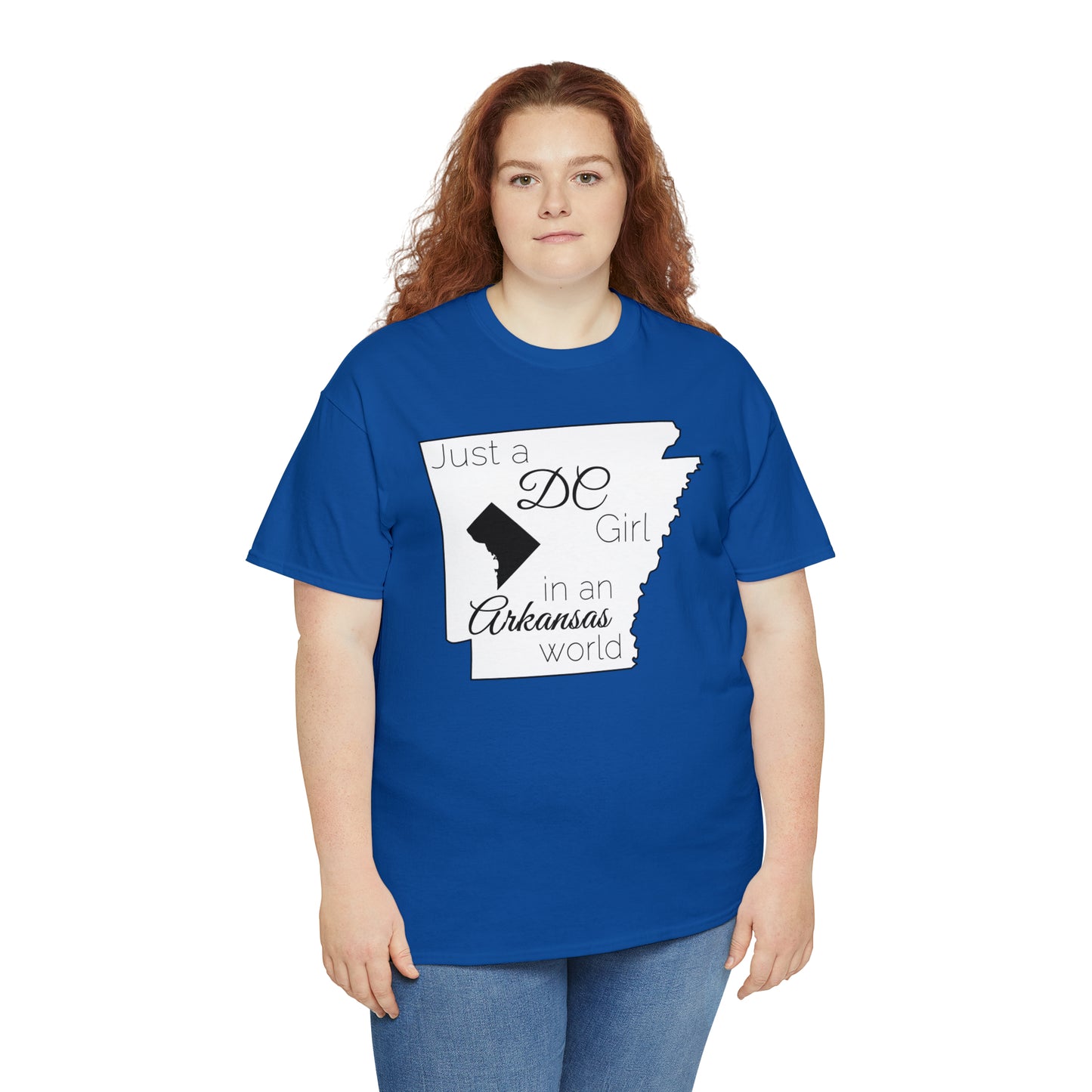 Just a DC Girl in an Arkansas World Unisex Heavy Cotton Tee