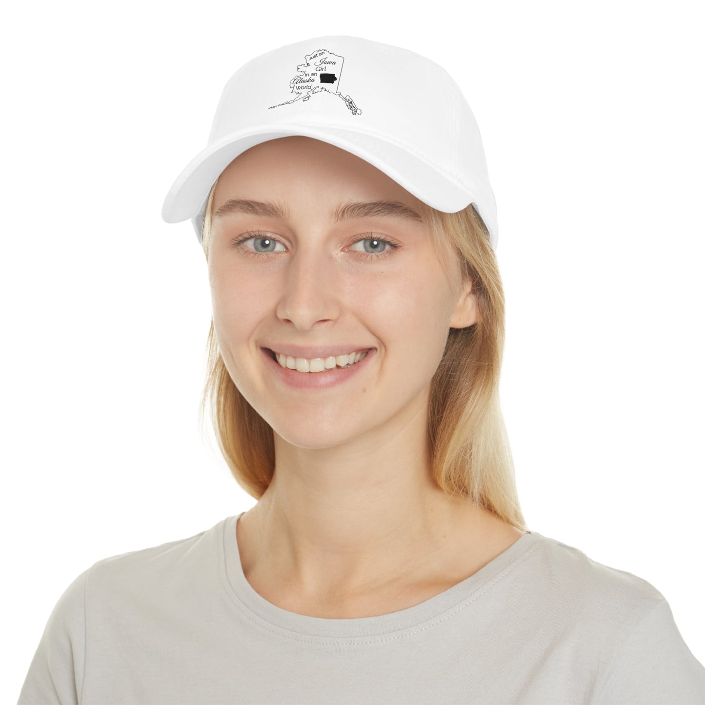 Just an Iowa Girl in an Alaska World Low Profile Baseball Cap