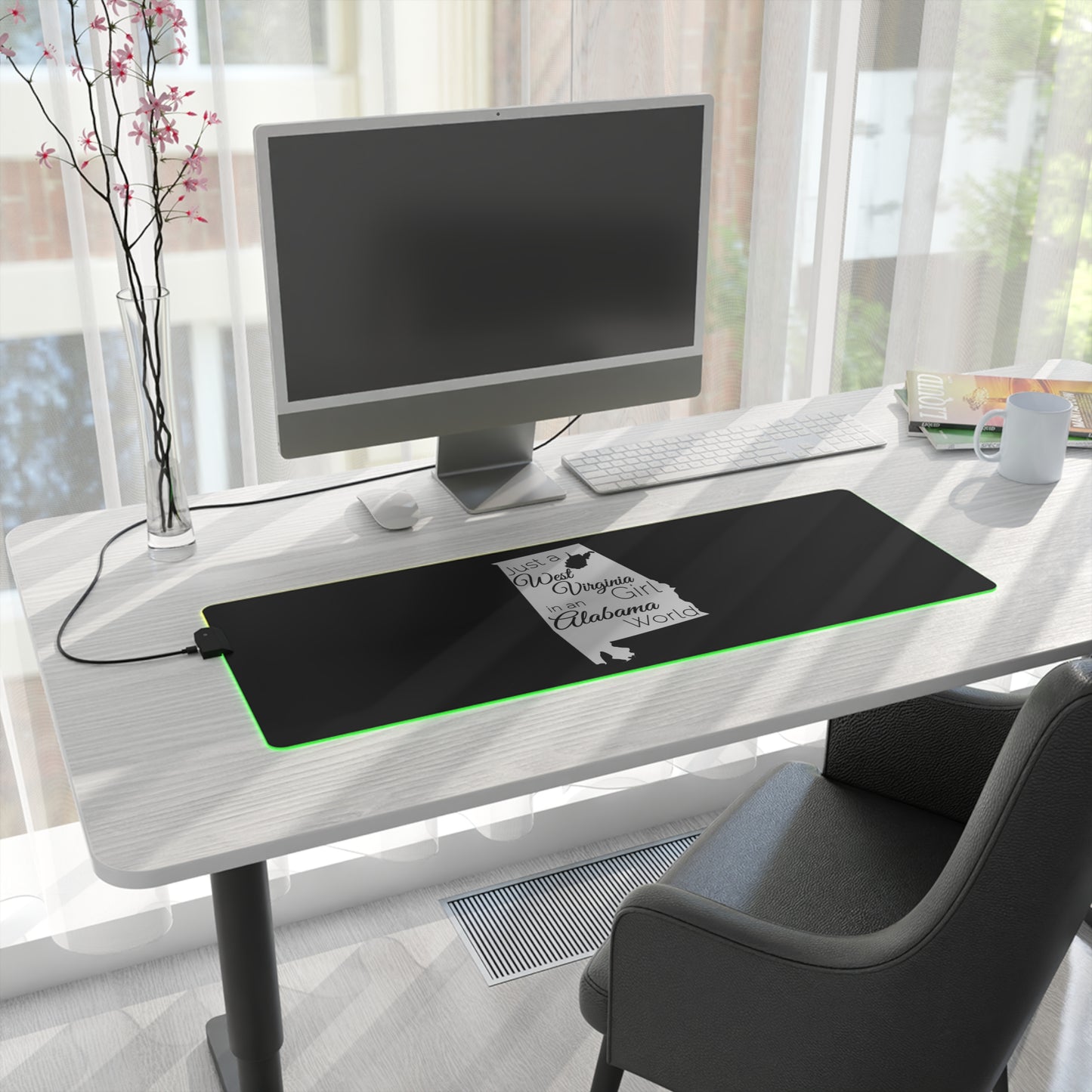 Just a West Virginia Girl in an Alabama World LED Gaming Mouse Pad