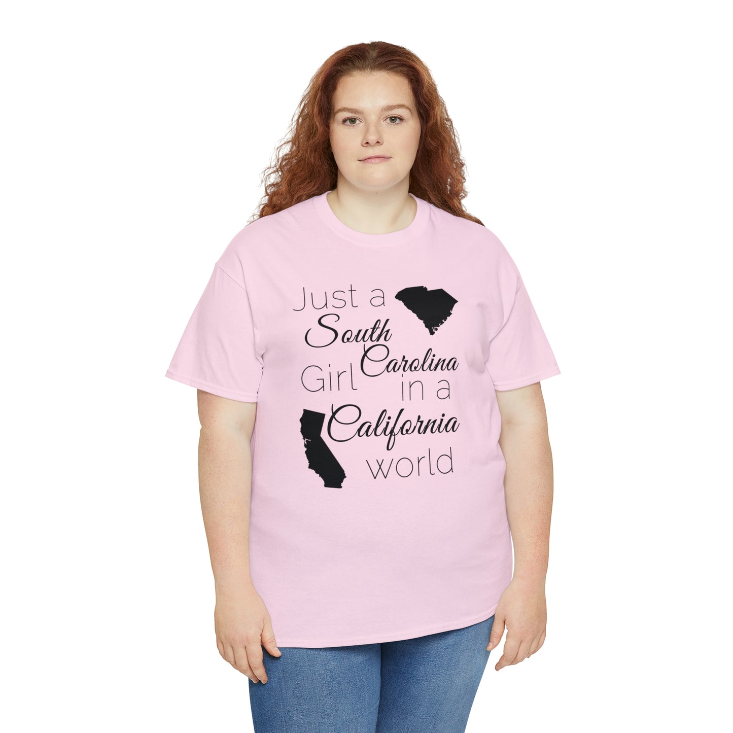Just a South Carolina Girl in a California World Unisex Heavy Cotton Tee