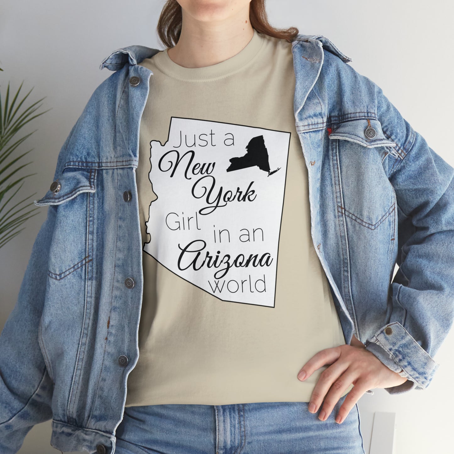 Just a New York Girl in an Arizona World Unisex Heavy Cotton Tee