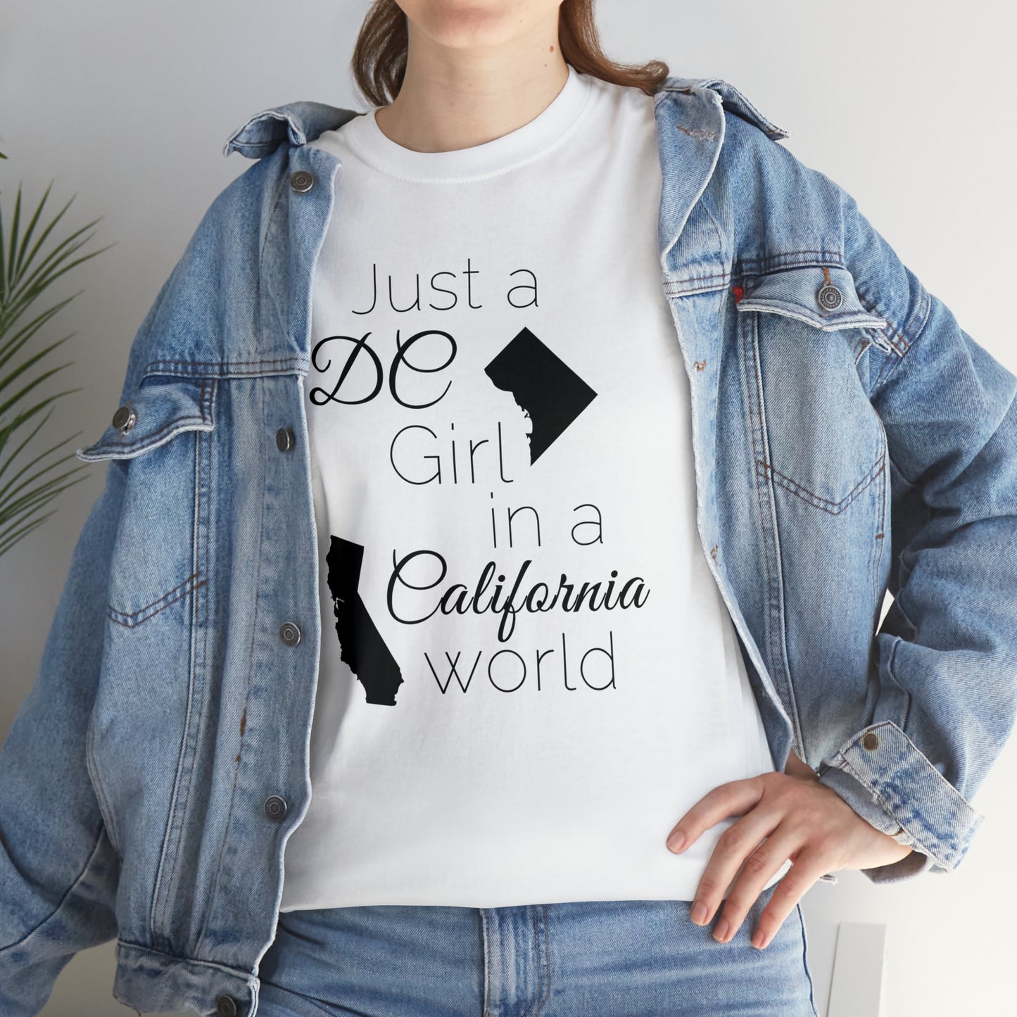 Just a DC Girl in a California World Unisex Heavy Cotton Tee