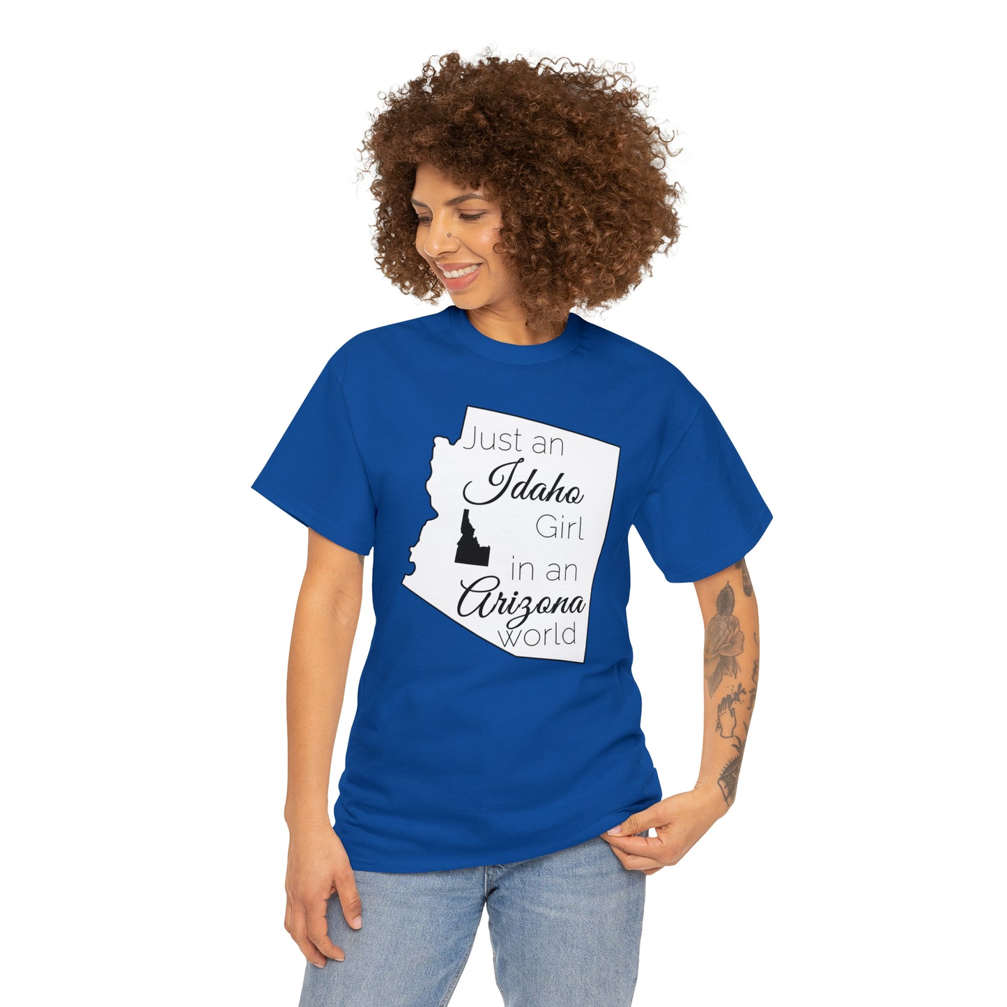Just an Idaho Girl in an Arizona World Unisex Heavy Cotton Tee
