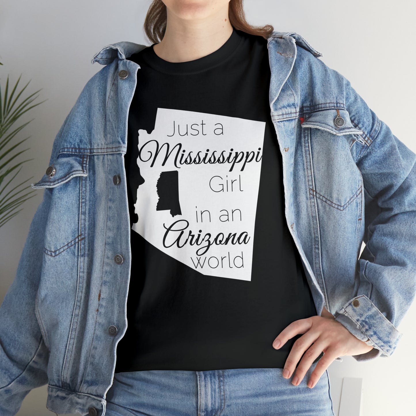 Just a Mississippi Girl in an Arizona World Unisex Heavy Cotton Tee