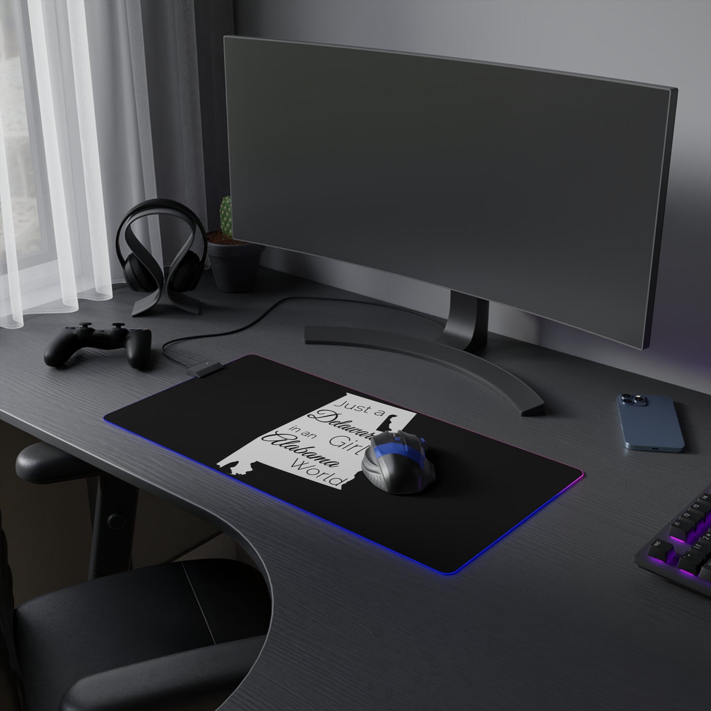 Just a Delaware Girl in an Alabama World LED Gaming Mouse Pad
