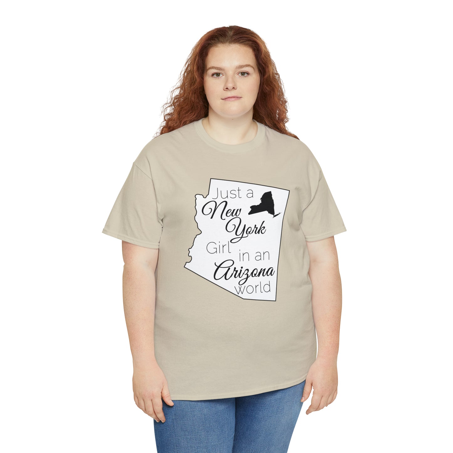 Just a New York Girl in an Arizona World Unisex Heavy Cotton Tee