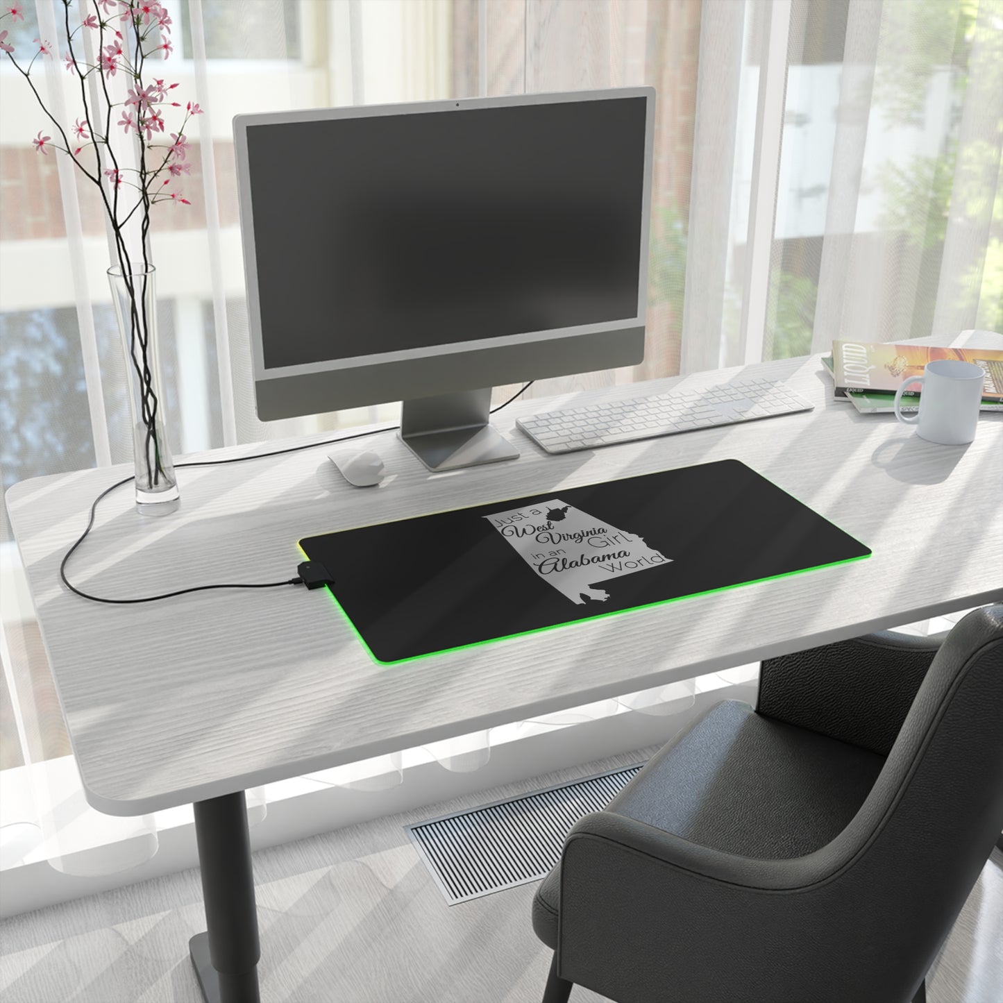Just a West Virginia Girl in an Alabama World LED Gaming Mouse Pad