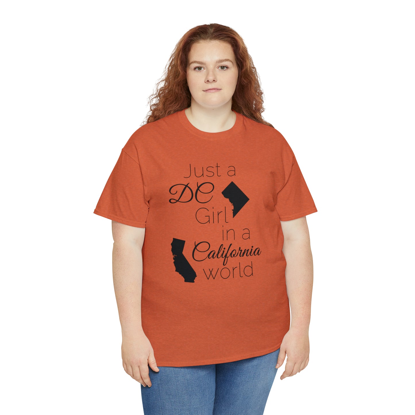 Just a DC Girl in a California World Unisex Heavy Cotton Tee