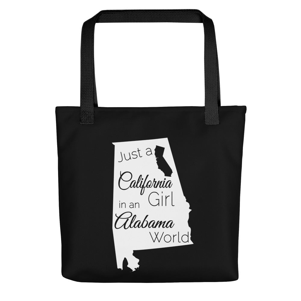 Just a California Girl in an Alabama World Tote bag