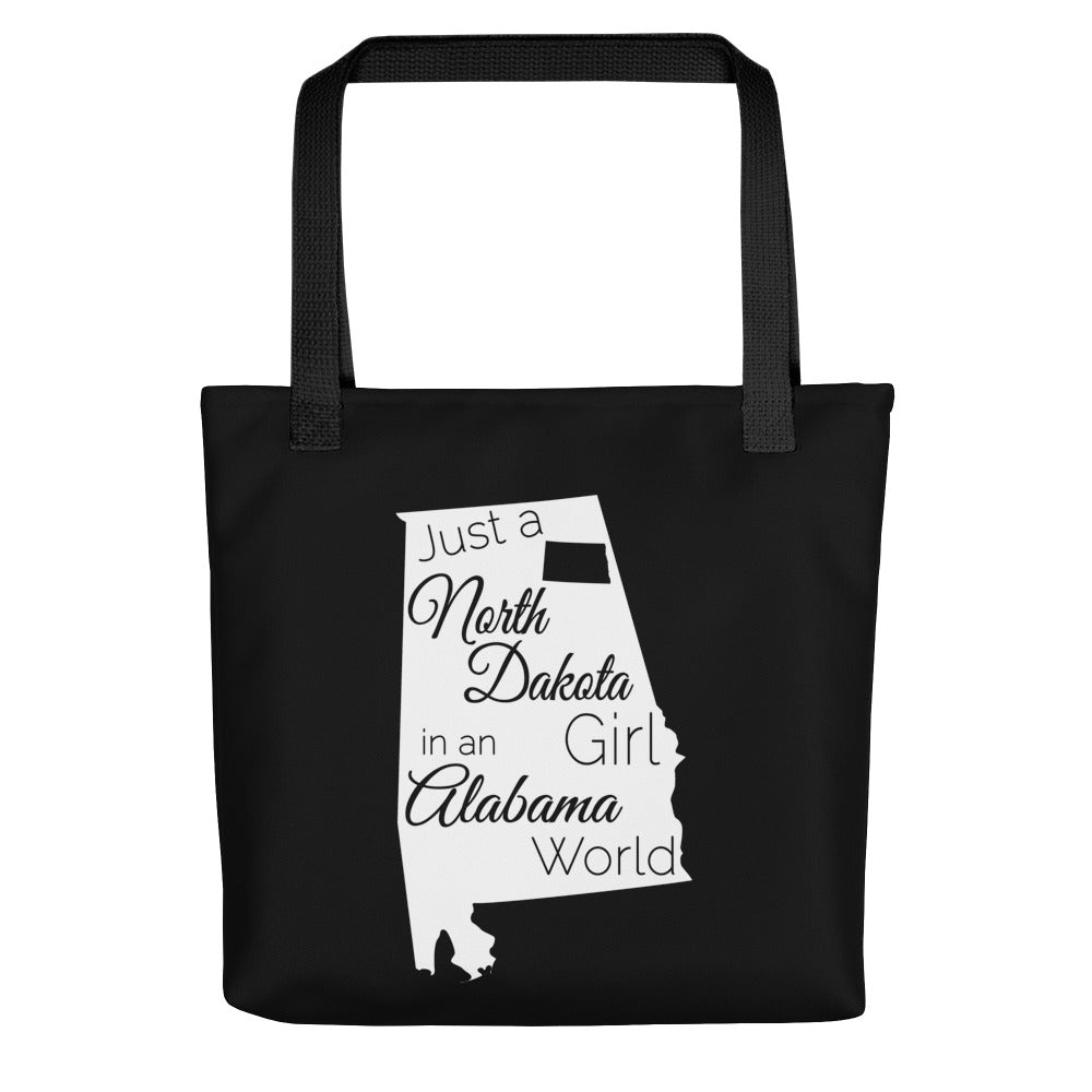 Just a North Dakota Girl in an Alabama World Tote bag