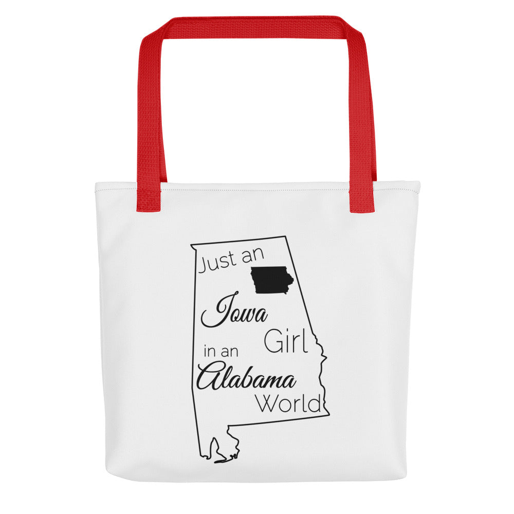 Just an Iowa Girl in an Alabama World Tote bag