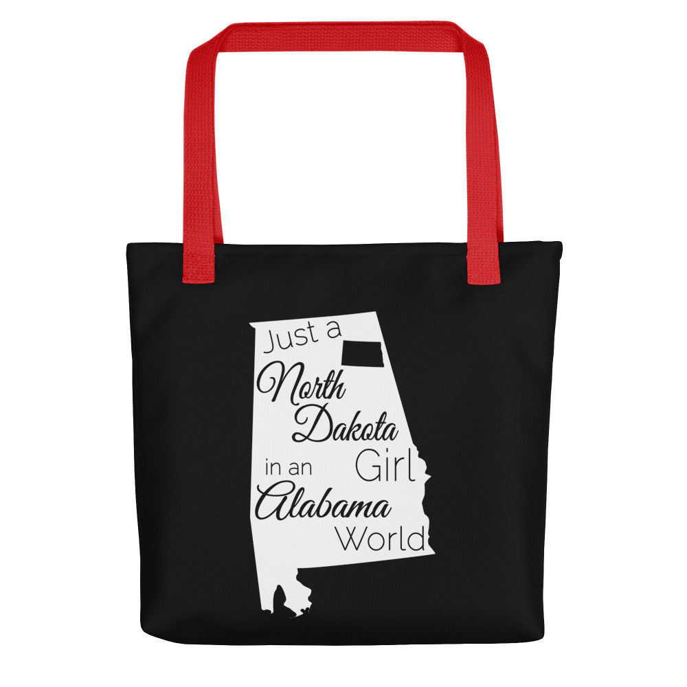 Just a North Dakota Girl in an Alabama World Tote bag