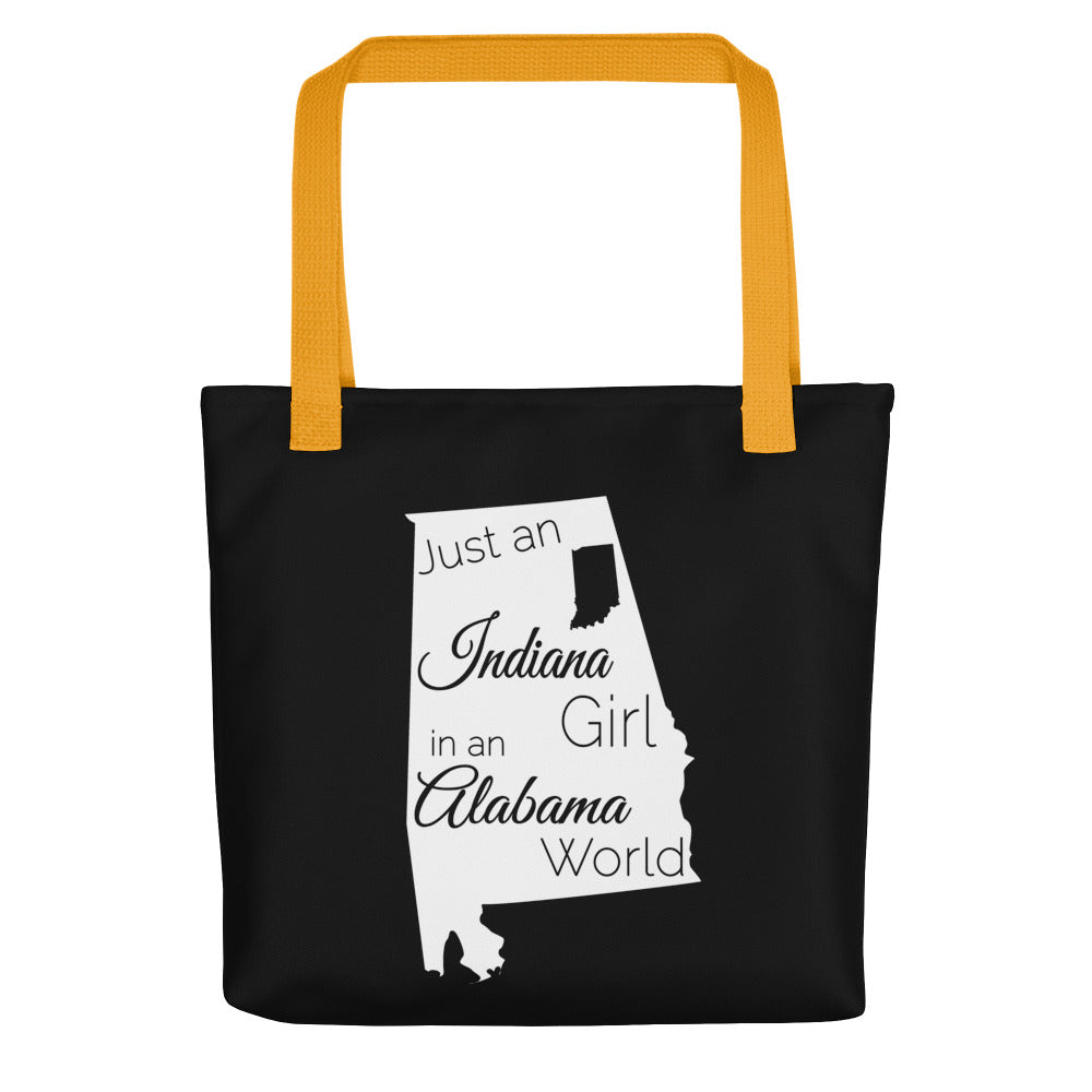 Just an Indiana Girl in an Alabama World Tote bag