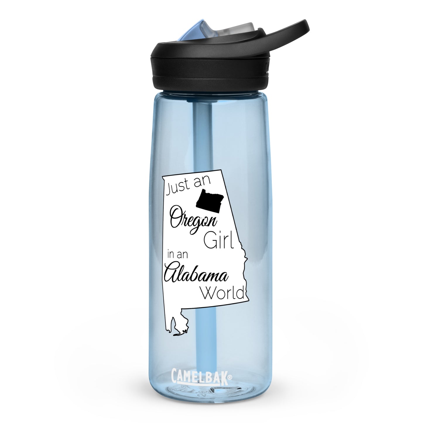 Just an Oregon Girl in an Alabama World Sports water bottle