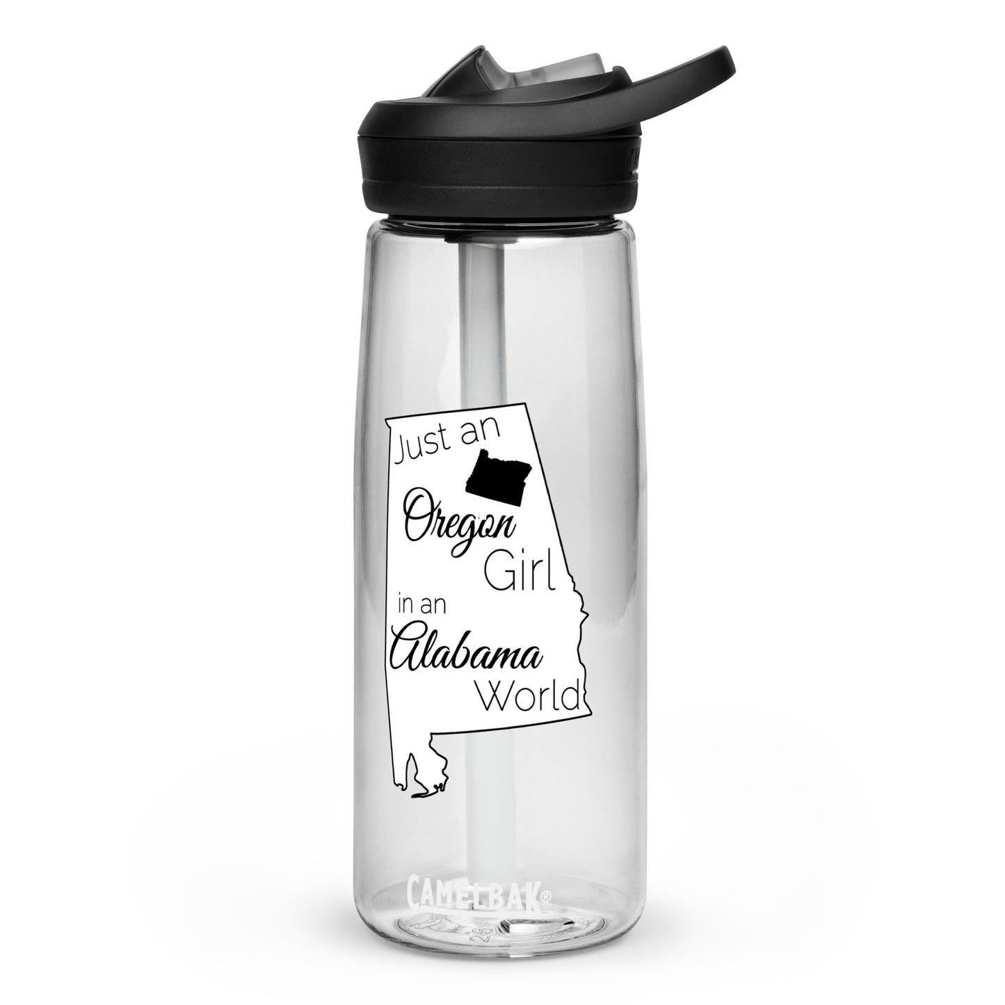 Just an Oregon Girl in an Alabama World Sports water bottle