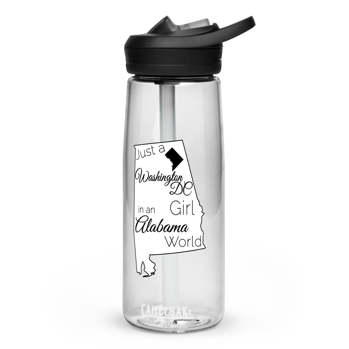 Just a Washington DC Girl in an Alabama World Sports water bottle