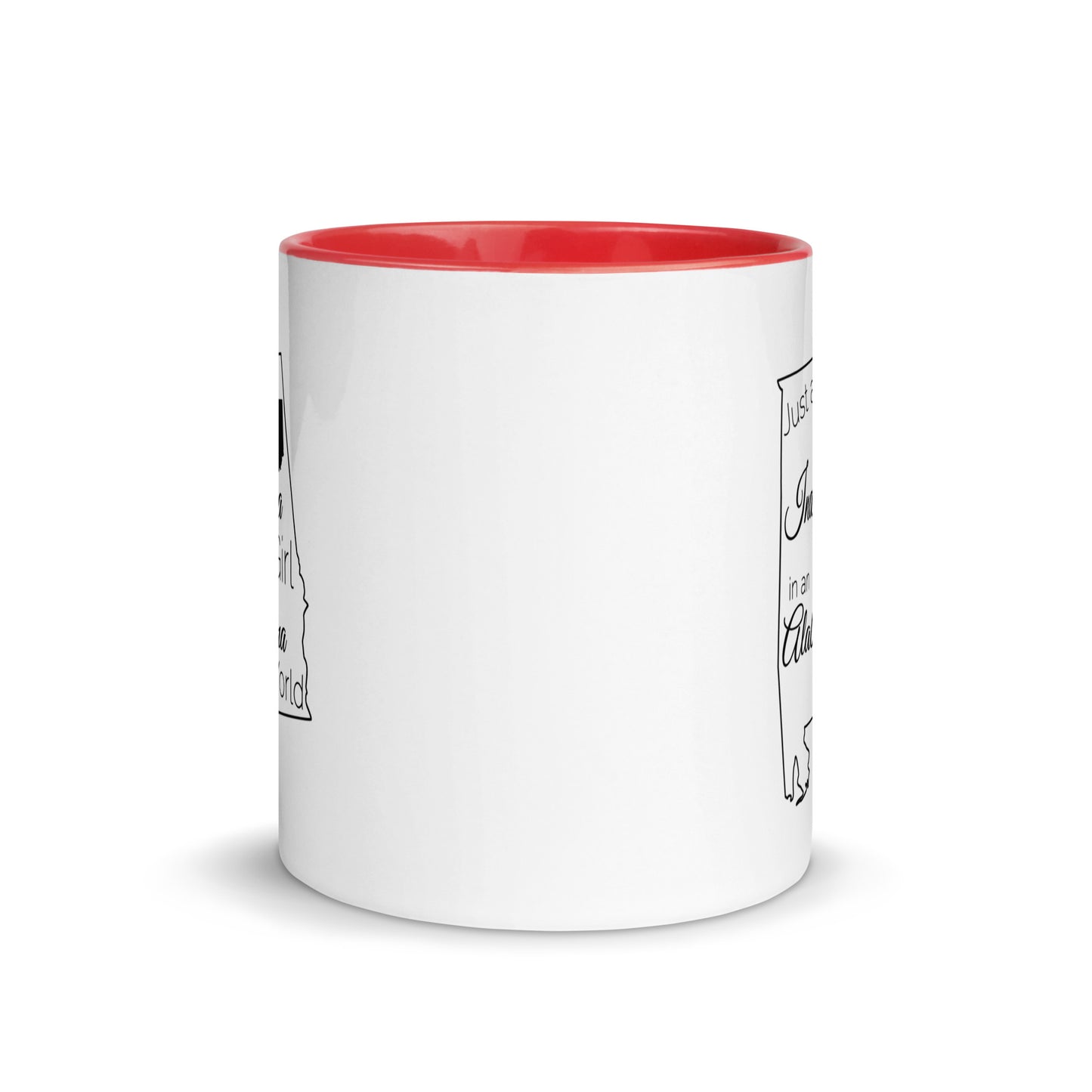 Just an Indiana Girl with an Alabama World Mug with Color Inside