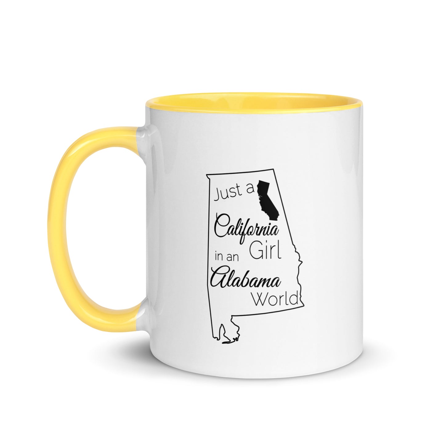 Just a California Girl in an Alabama World Mug with Color Inside
