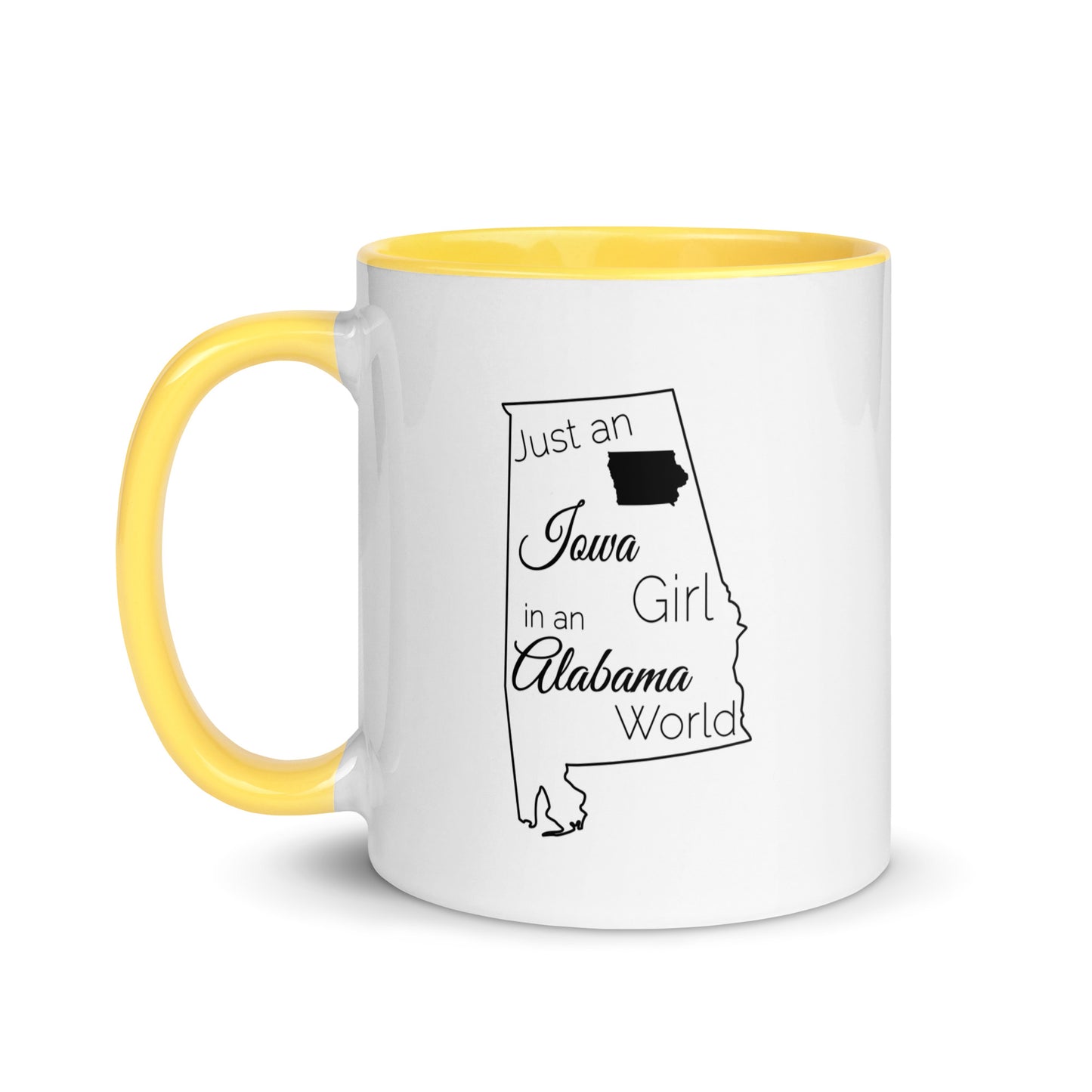 Just an Iowa Girl in an Alabama World Mug with Color Inside
