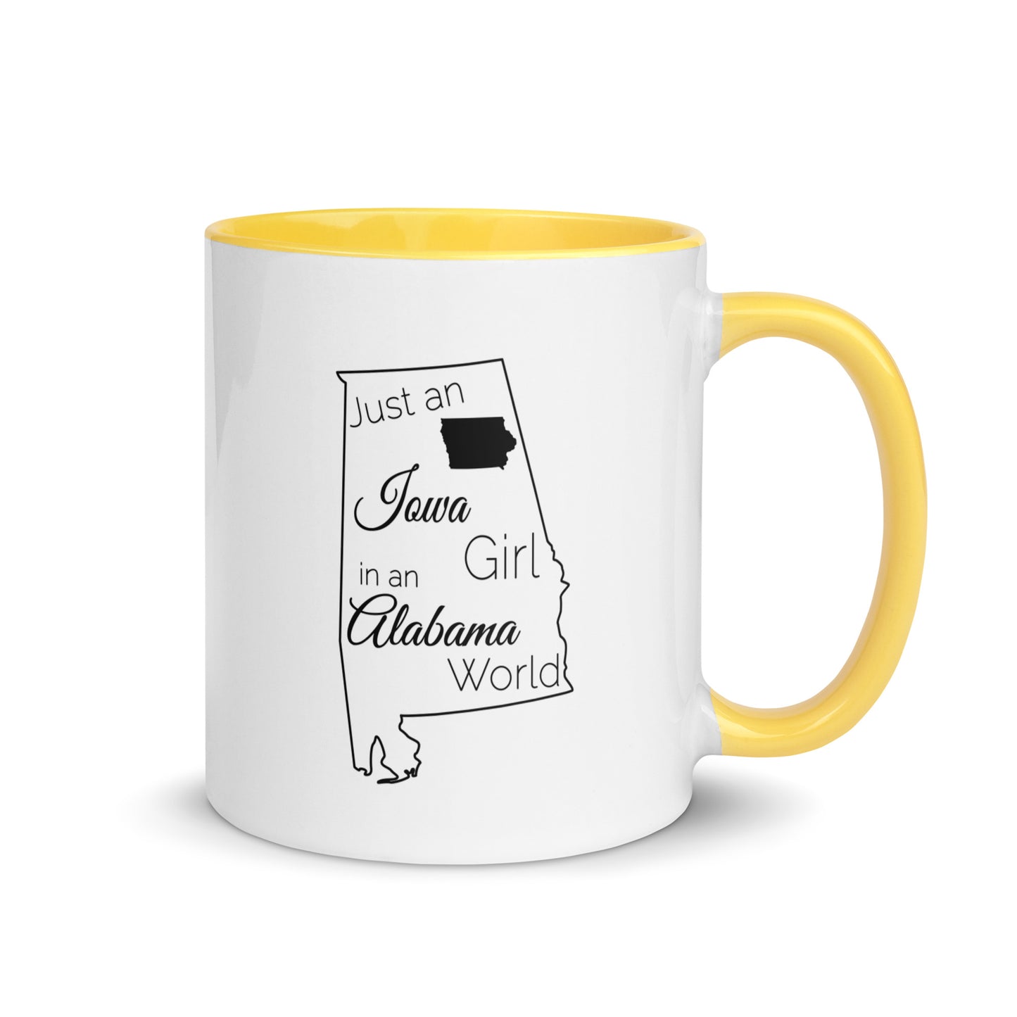 Just an Iowa Girl in an Alabama World Mug with Color Inside