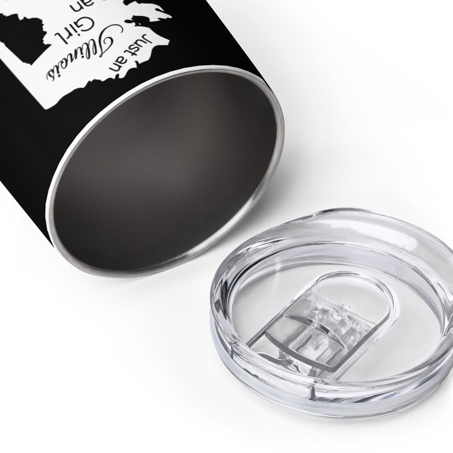 Just an Illinois Girl in an Alaska World Wine tumbler