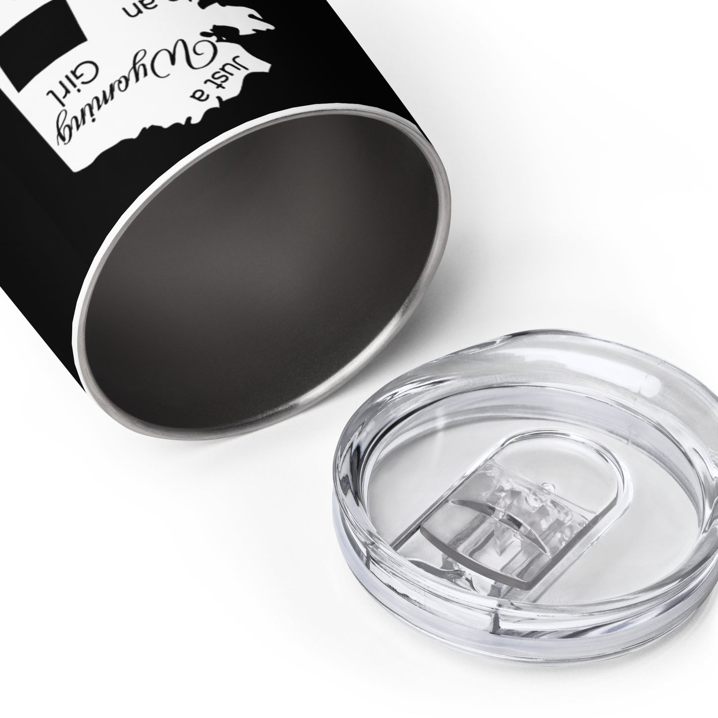 Just a Wyoming Girl in an Alaska World Wine tumbler