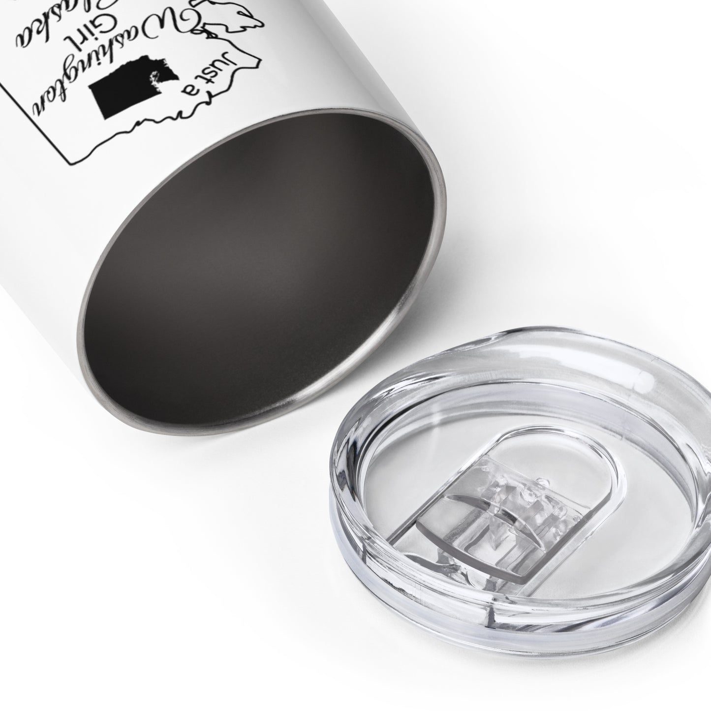 Just a Washington Girl in an Alaska World Wine tumbler