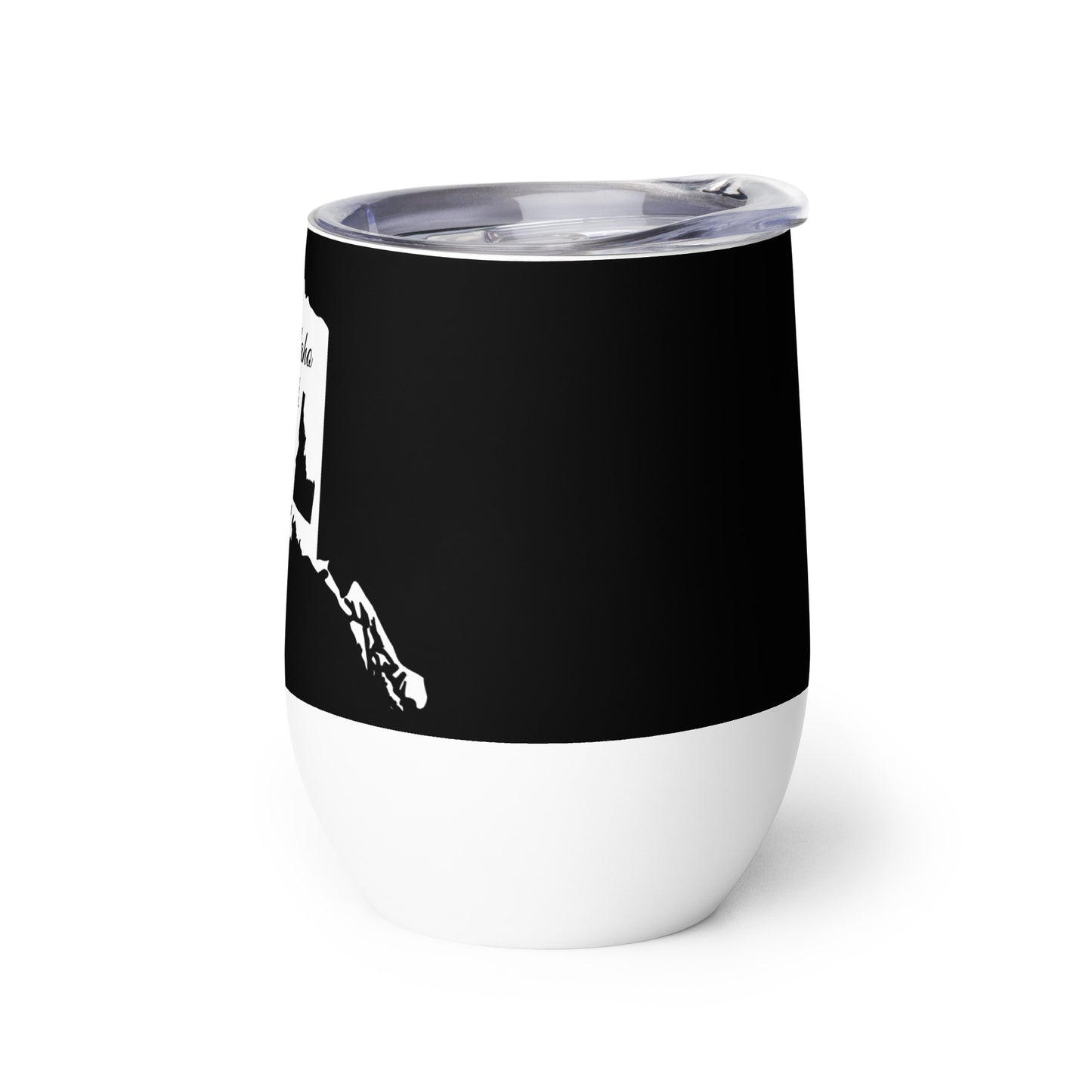 Just an Idaho Girl in an Alaska World Wine tumbler