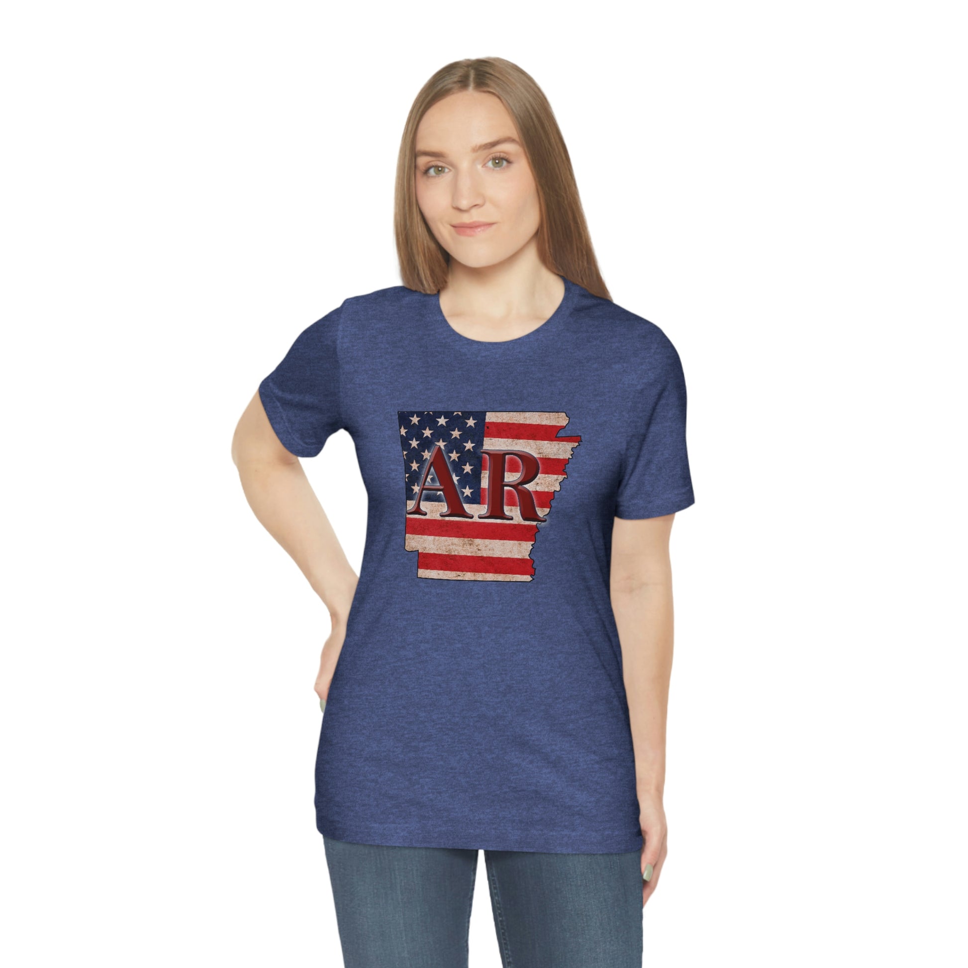 Arkansas AR US Flag Unisex Jersey Short Sleeve Tee Tshirt T-shirt