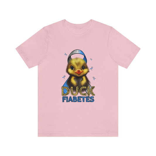 Duck Fiabetes Diabetes Awareness Print Unisex Jersey Short Sleeve Tee