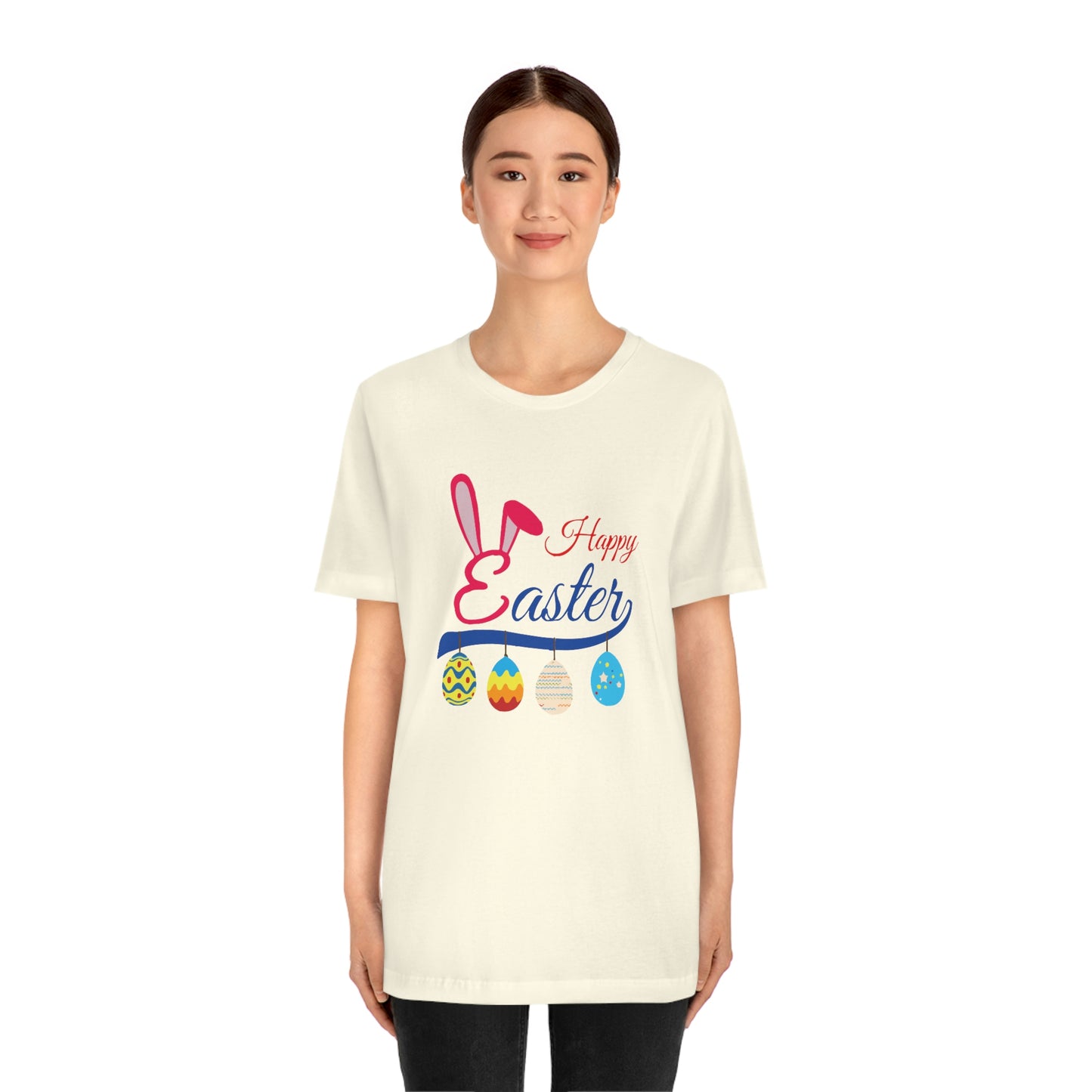 Egg Ornaments Happy Easter Unisex Jersey Short Sleeve Tee