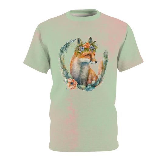 Spring Fox Wreath Unisex T-shirt