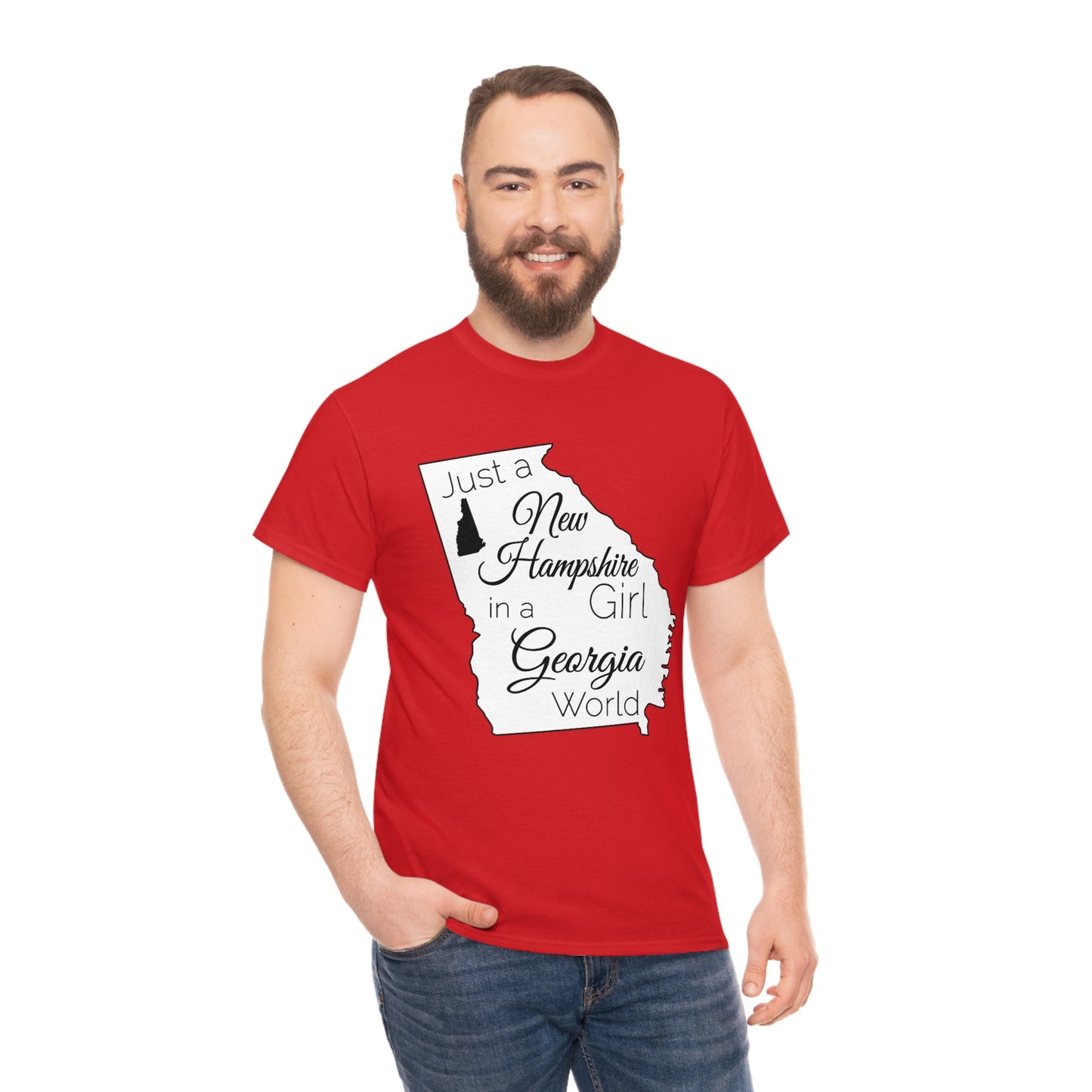 Just a New Hampshire Girl in a Georgia World Unisex Heavy Cotton Tee