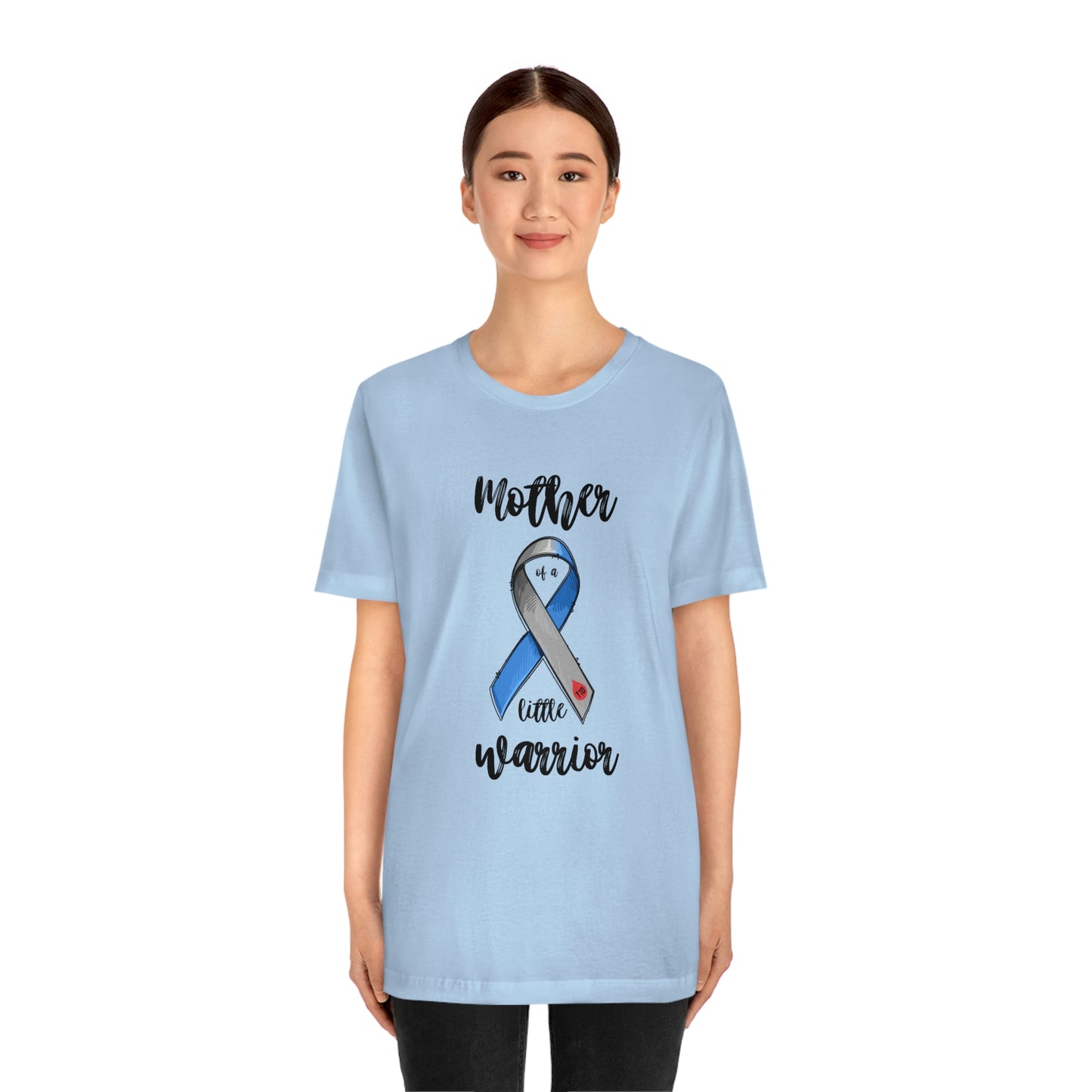 Mother of a Little Warrior Print Unisex Jersey Short Sleeve Tee