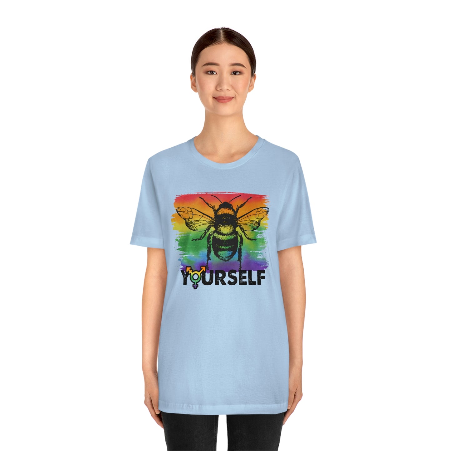 Bee Yourself LGBTQIA Print Unisex Jersey Short Sleeve Tee