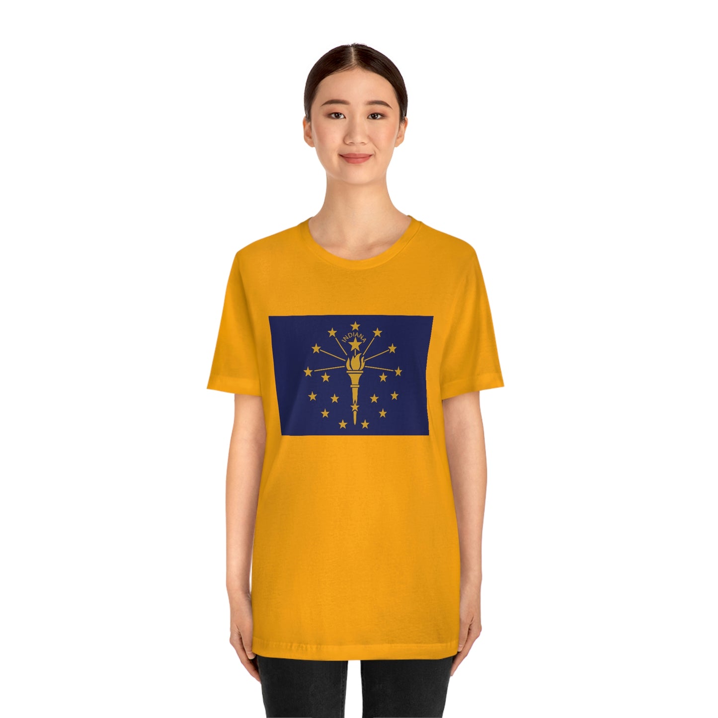 Indiana Flag Unisex Jersey Short Sleeve Tee Tshirt T-shirt