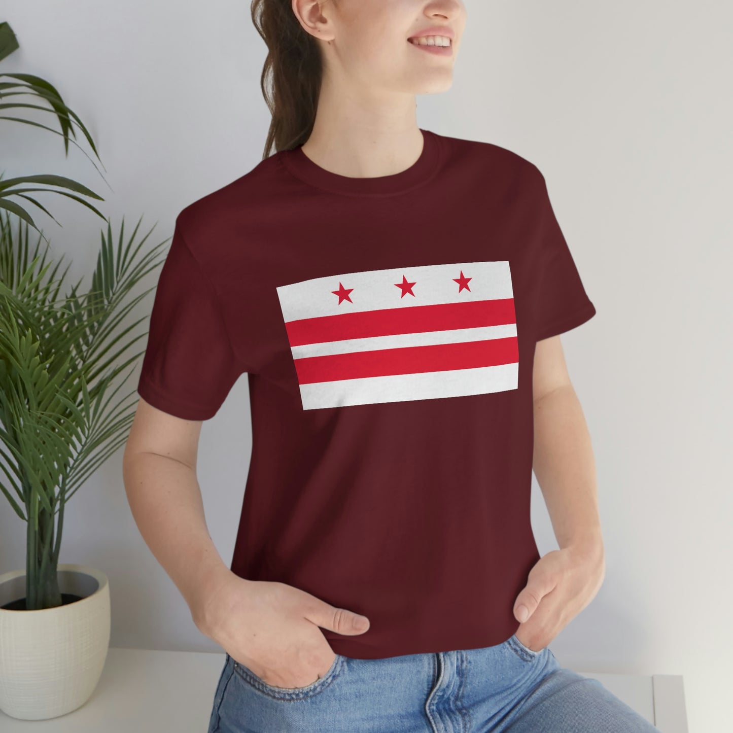 Washington DC Flag Unisex Jersey Short Sleeve Tee Tshirt T-shirt