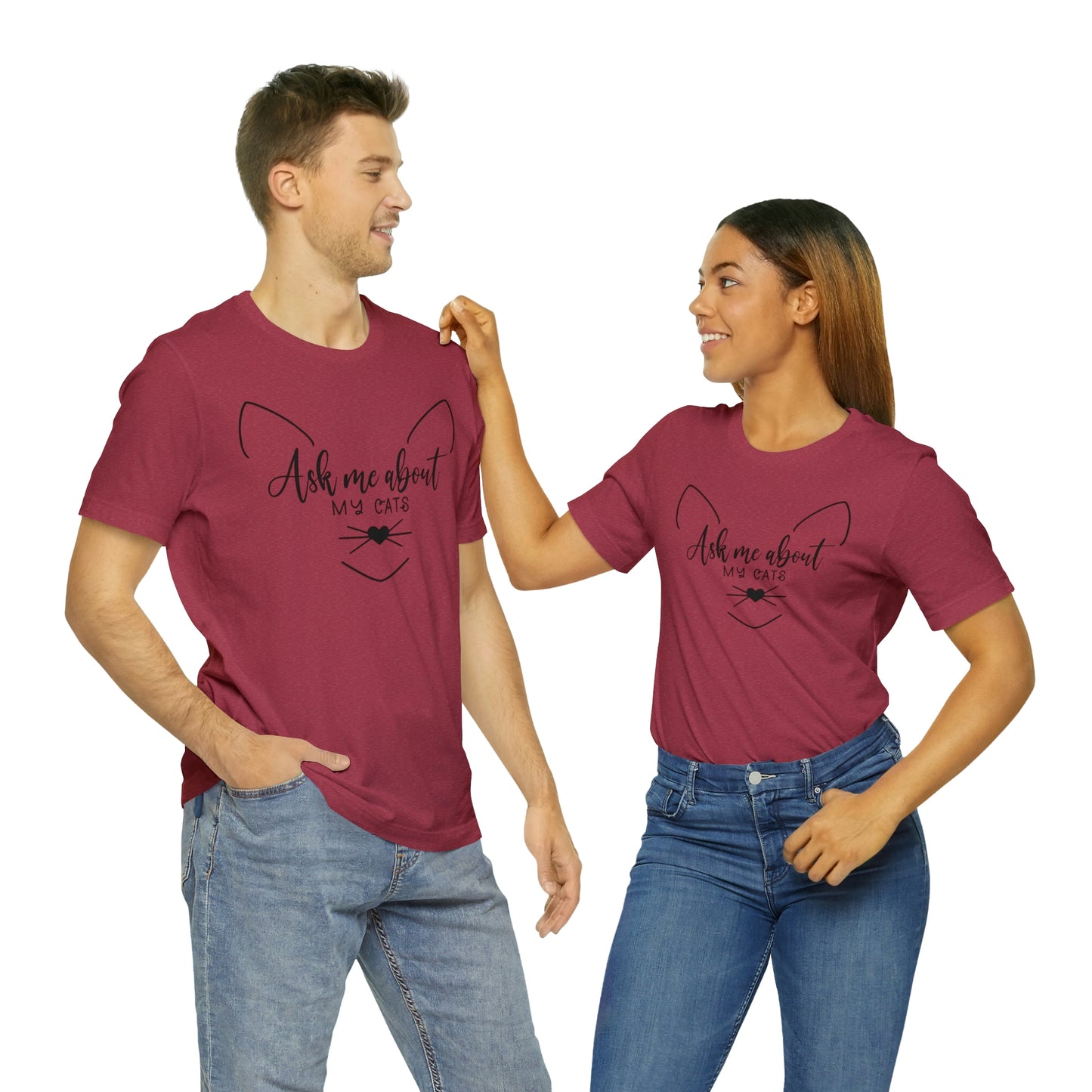 Ask Me About My Cats Short Sleeve T-shirt