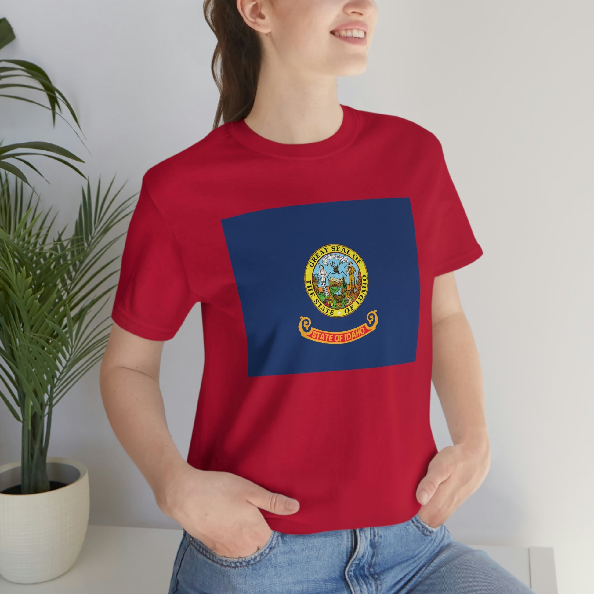 Idaho Flag Unisex Jersey Short Sleeve Tee Tshirt T-shirt