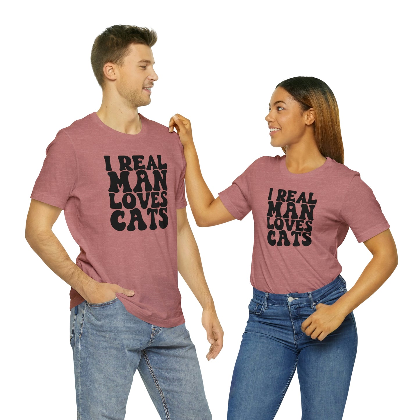 I Real Man Loves Cats Short Sleeve T-shirt