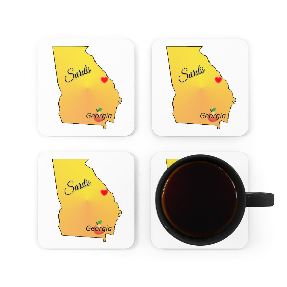 Sardis Georgia Corkwood Coaster Set