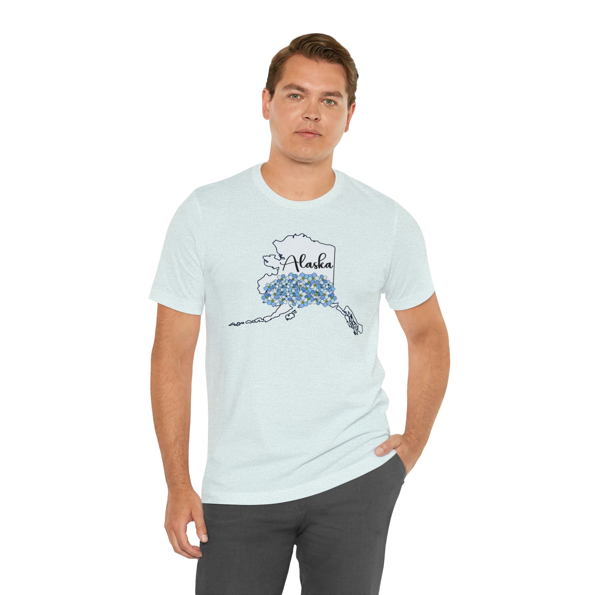 Alaska State Flower Short Sleeve T-shirt