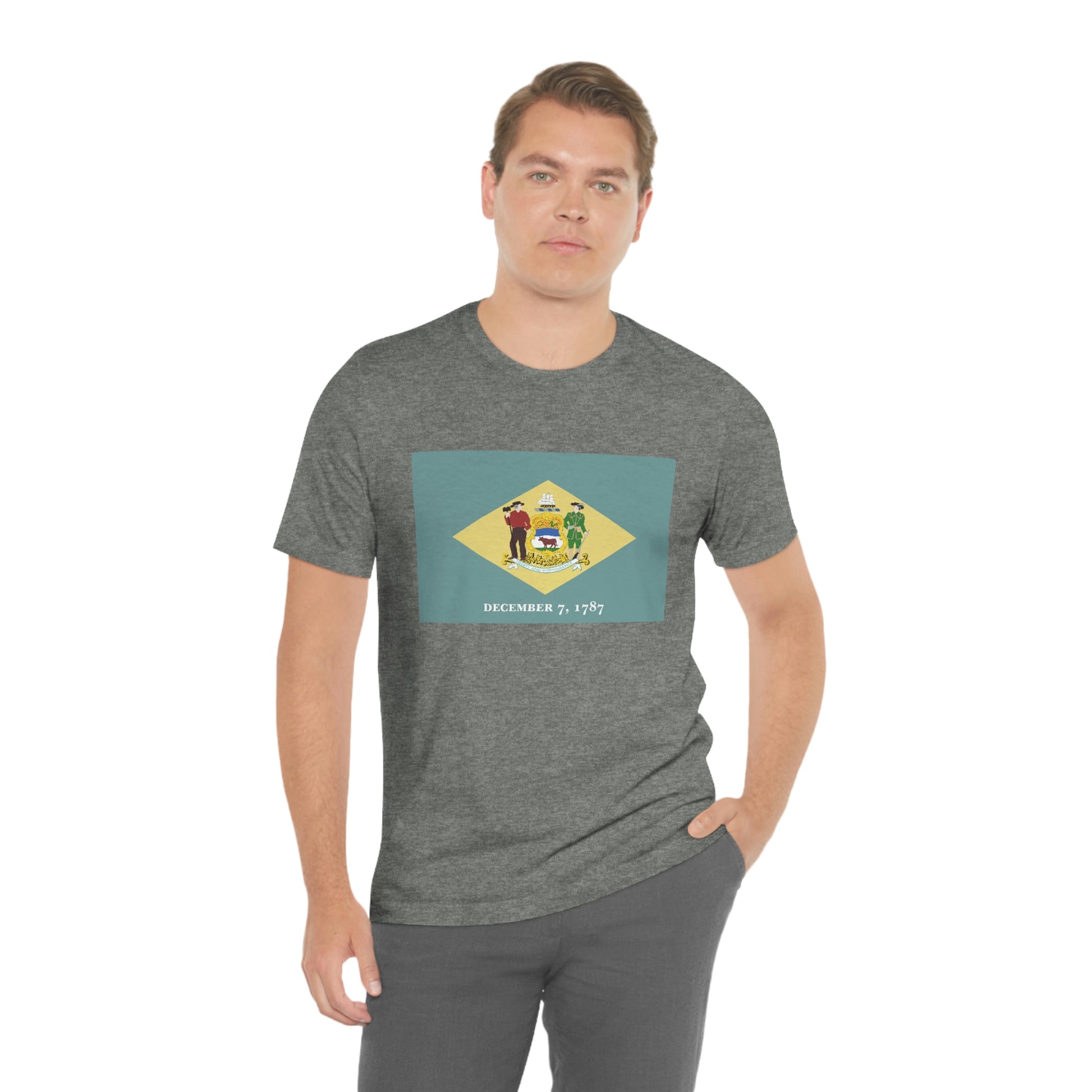 Delaware Flag Unisex Jersey Short Sleeve Tee Tshirt T-shirt