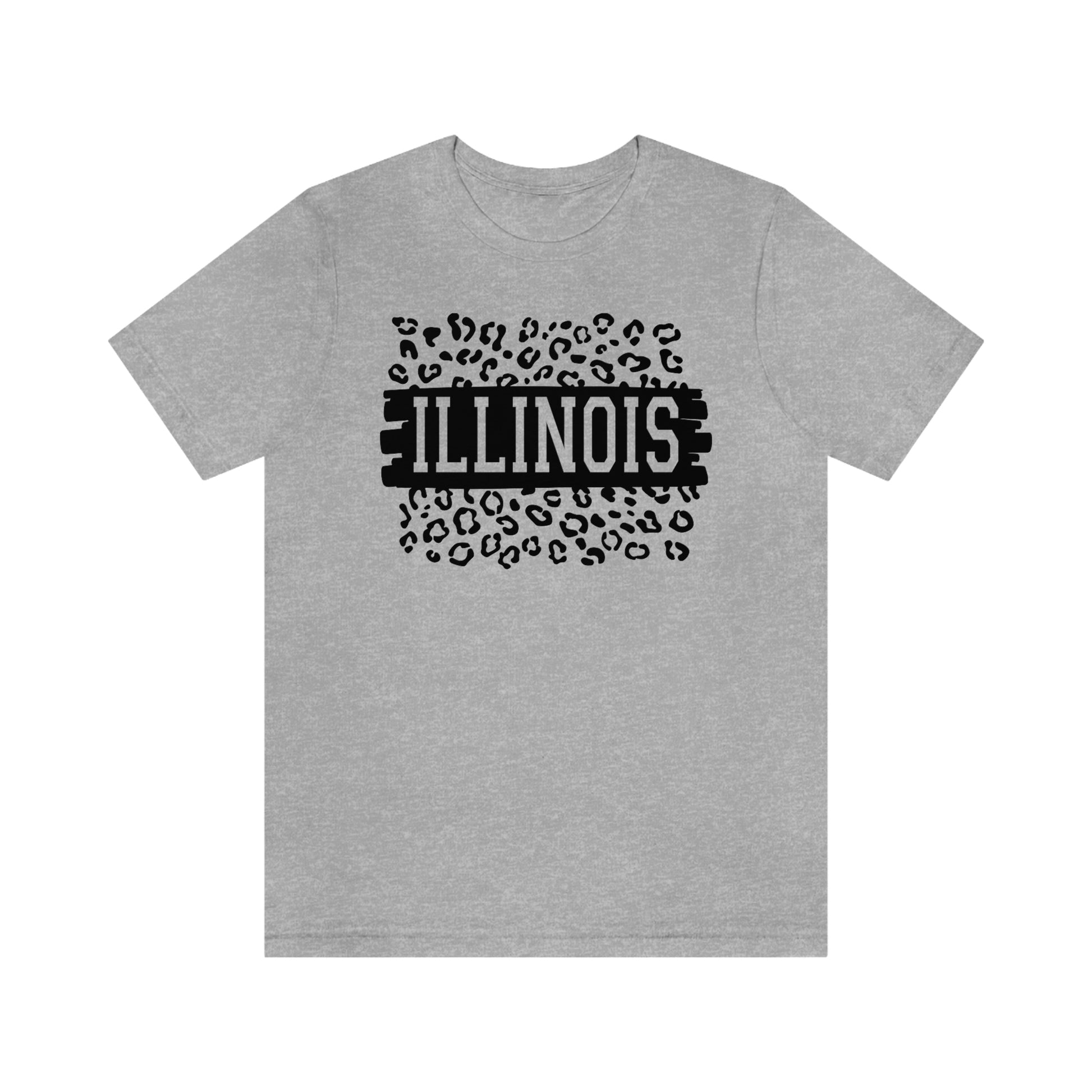 Illinois Leopard Print Short Sleeve T-shirt