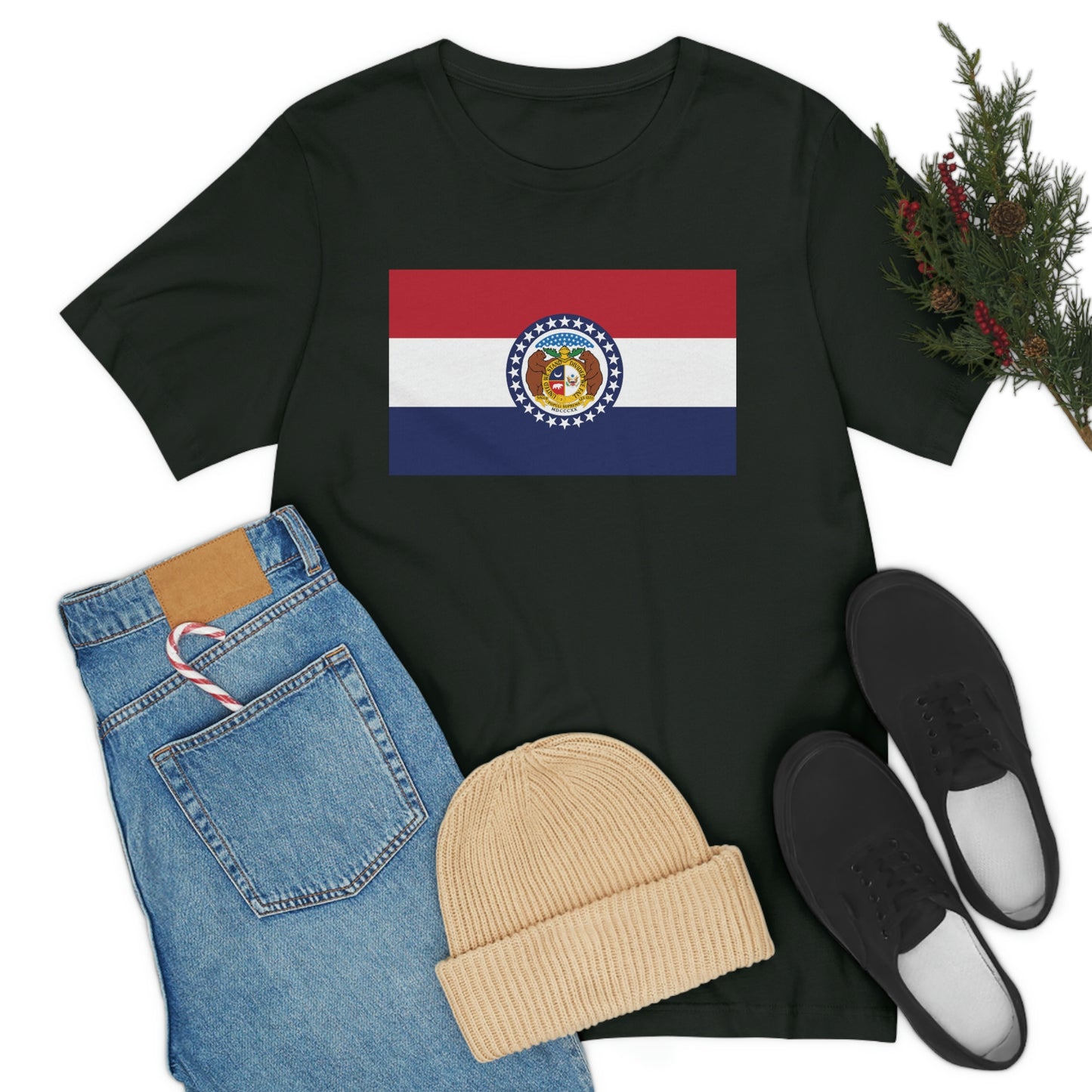 Missouri Flag Unisex Jersey Short Sleeve Tee Tshirt T-shirt