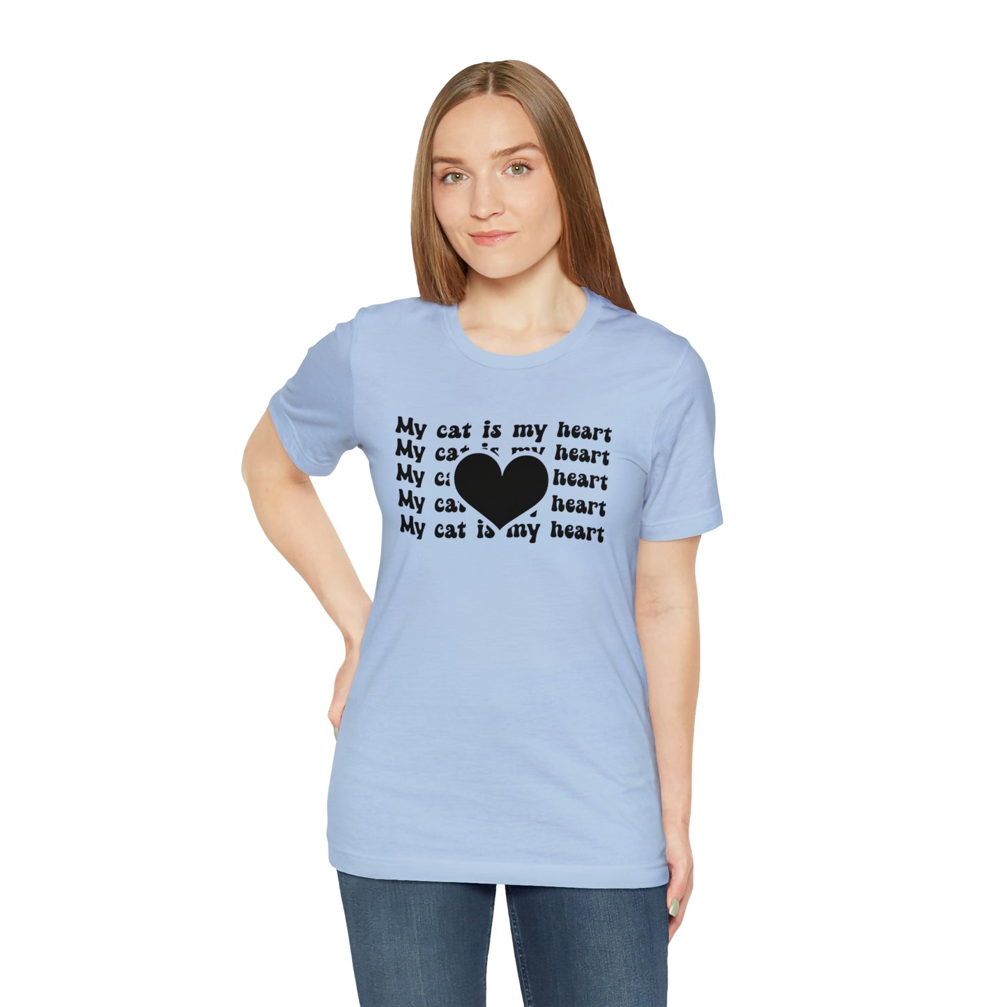 My Cat is My Heart Short Sleeve T-shirt