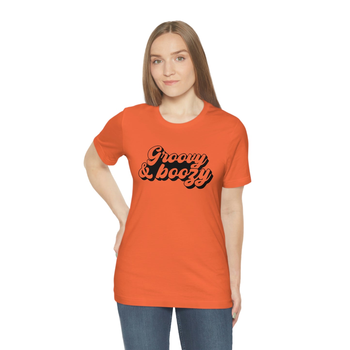 Groovy and Boozy Unisex Jersey Short Sleeve Tee