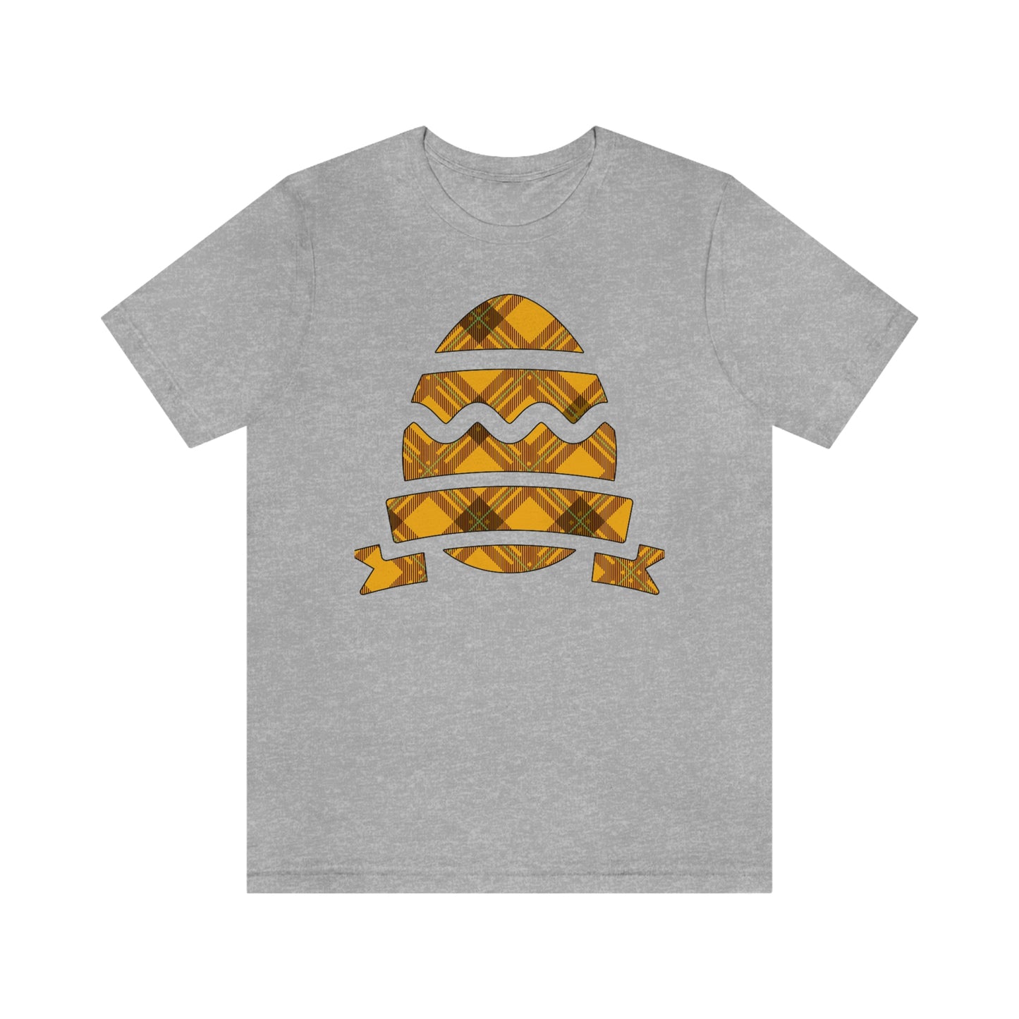 Plaid Egg Easter Spring Unisex Jersey Short Sleeve Tee